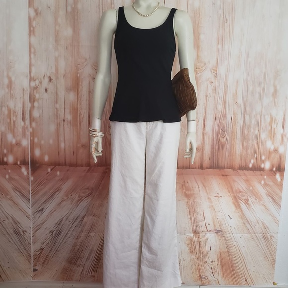 EXPRESS BLACK PEPLUM SLEEVELESS TOP SMALL - Picture 3 of 6